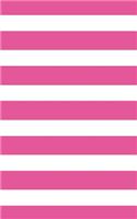 Stripes - Fuchsia 101 - Lined Notebook With Margins 5x8