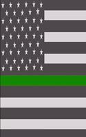 Thin Green Line Diary: Thin Green Line Notebook, Customs Officer Diary, Border Patrol Journal, Customs & Border Patrol Notebook, 6 X 9 Journal Paper with 120 Pages