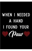 When I Needed a Hand I Found Your Paw