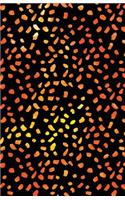 Journal Notebook Abstract Watercolor Dabs Oranges