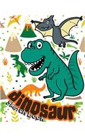 Dinosaur Sketchbook: Paper Book for Sketching, Drawing, Journaling & Doodling (Sketchbooks), Perfect Size at 8 X 10, 120 Pages, ( Cute Dinosaur Cover )