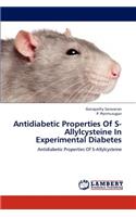 Antidiabetic Properties Of S-Allylcysteine In Experimental Diabetes