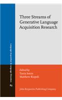 Three Streams of Generative Language Acquisition Research