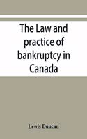 law and practice of bankruptcy in Canada