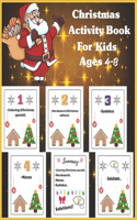 Christmas Activity Book For Kids Ages 4-8