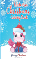 Unicorn Christmas Coloring Book