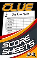 Clue Score Sheets