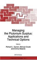 Managing the Plutonium Surplus: Applications and Technical Options