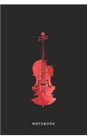 Cello Instrument Art Graphic Notebook