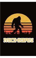 Michigan: Bigfoot themed journal with names of States in America.