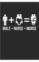 Male Nurse Notebook - Murse Diary - Funny Nursing Gift for Male Nurse - Murse Journal