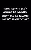 What Counts Can't Always Be Counted What Can Be Counted Doesn't Always Count