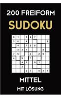 200 Freiform Sudoku Mittel Mit Lösung
