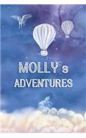 Molly's Adventures: Softcover Personalized Keepsake Journal, Custom Diary, Writing Notebook with Lined Pages