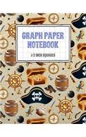 Graph Paper Notebook 1/2 Inch Squares