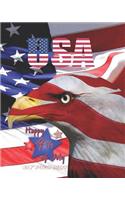 Happy 4th of July: Blank USA Patriotic Notebook Sketchbook For Kids, Size 8 x 10 inches, 100 pages, Blank Unlined Paper, Sketching, Drawing, Doodling, Blank USA Patrio(5 Independence Day Sketchbook)