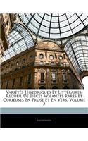 Variétés Historiques Et Littéraires