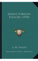 Japan's Foreign Policies (1920)