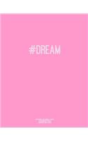 Notebook for Cornell Notes, 120 Numbered Pages, #DREAM, Pink Cover: For Taking Cornell Notes, Personal Index, 8.5"x11", Hashtag Series, Genius Edition