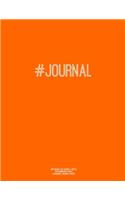 Notebook for Cornell Notes, 120 Numbered Pages, #JOURNAL, Orange Cover