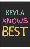 Keyla Knows Best: Lined Journal, 120 Pages, 6 x 9, Keyla Personalized Name Notebook Gift Idea, Black Matte Finish (Keyla Knows Best Journal)