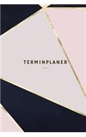 Terminplaner 2020 dunkelblau rosa