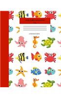 Wide Ruled Fish Notebook Composition Book