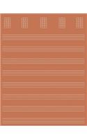 Ukulele Tab Notebook: A Tablature Book of Blank Music Sheets - Ukulele Gift for Beginners and Experienced Player - Yam Color Cover Design