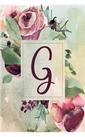 G: Wine Green Floral 2020 Weekly Planner 6"x9"