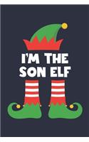Son Elf Notebook - Funny Christmas Gift for Son Diary - Family Xmas Holiday Journal: Medium College-Ruled Journey Diary, 110 page, Lined, 6x9 (15.2 x 22.9 cm)