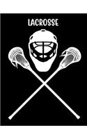 Lacrosse: Lacrosse Composition Blank Lined Notebook Diary for LAX Girls and Boys