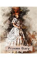 Princess Diary: 110 Lined Journal Pages / Notebook / Diary / 8x10/ Ruffle Ball Gown