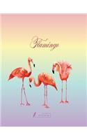 Notebook: Flamingo cover and Dot pages, Extra large (8.5 x 11) inches, 110 pages, notebooks and journals(1 Flamingo Notebook,)