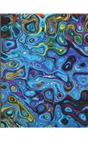 Cornell Notes XL Notebook: 8.5x11, 250 page, Extra Large Cornell Notebook: Cornell Notebook - Cornell Note Taking System - Abstract Art Cover Design