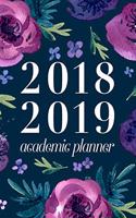 2018 2019 Academic Planner: Daily Monthly & Weekly Academic Student Planner - 2018-2019: Purple Floral, August 2018 - July 2019, 6" x 9"