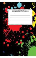 Composition Notebook: College Ruled School Office Home Student Teacher 100 Pages - Bold Paint Splatter Design Notebook(1 Bold Paint Splatter)