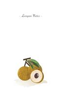 Longan Notes: 6"x9" Ruled Lined Notebook - Watercolor Texture Fruit Illustration Cover. Matte Softcover And White Interior Papers.
