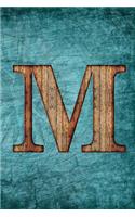 Monogrammed Notebook - M: Initial M Dot Grid Journal- Vintage Steampunk Tall Ship Design (6"x9" Notebook A5 150 pages)(65 Monogrammed Notebooks & Journals)