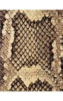 Rattlesnake Skin Notebook Journal 150 Page College Ruled Pages 8.5 X 11