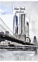 New York Sketchbook: Brooklyn 1, 5.5" x 8.5", 120 Pages: Drawing, Doodling or Sketching Books(1 5.5 X 8.5 Blank New York Sketchbooks for Drawing)