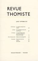 Revue Thomiste - 3/2012