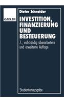 Investition, Finanzierung Und Besteuerung