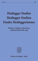Heidegger Studies / Heidegger Studien / Etudes Heideggeriennes