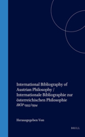 International Bibliography of Austrian Philosophy / Internationale Bibliographie zur österreichischen Philosophie