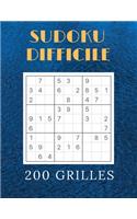 Sudoku difficile: 200 Grilles avec solutions
