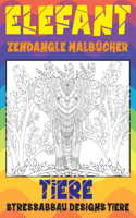 Zendangle Malbücher - Stressabbau Designs Tiere - Tiere - Elefant