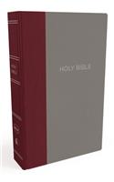 NKJV, Thinline Bible, Standard Print, Cloth Over Board, Burgundy/Gray, Red Letter Edition