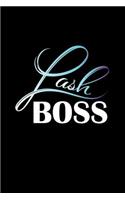 Lash Boss: Lined Journal - Lash Boss Black Fun-ny Makeup Cosmetic Artist Gift - Black Ruled Diary, Prayer, Gratitude, Writing, Travel, Notebook For Men Women -