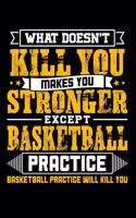 What doesn't kill you makes you stronger except Basketball practice Basketball practice will kill you