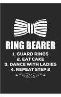 Ring Bearer 1. Guard Rings 2. Eat Cake 3. Dance With Ladies 4. Repeat Step 2